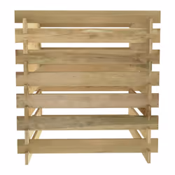 vidaXL Compostiera da Giardino a Doghe 90x90x90cm in Pino Impregnato - Vista aggiuntiva 3