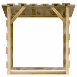 Pergola con Tetto 100x90x100 cm in Legno di Pino Impregnatocod mxl 127572 - Vista aggiuntiva 3