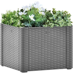 Vidaxl - Aiuola Rialzata Giardino Sistema Irrigazione Grigia 43x43x33 cm 3130