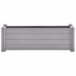 vidaXL Letto Rialzato da Giardino in PP Grigio Pietra 100x43x35 cm - Vista aggiuntiva 3