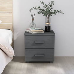 Vidaxl - Comodino elegante con 2 cassetti da camera da letto vari colori colore : Grigio Scuro