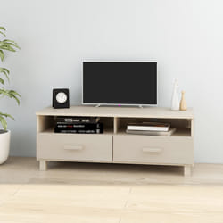 vidaXL Mobile TV HAMAR ambra 106x40x40 cm in Legno Massello di Pino