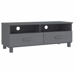 vidaXL Mobile TV HAMAR Grigio Scuro 106x40x40 cm in Legno di Pino - Vista aggiuntiva 2