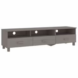 vidaXL Mobile TV HAMAR Grigio Chiaro 158x40x40 cm in Legno di Pino - Vista aggiuntiva 2