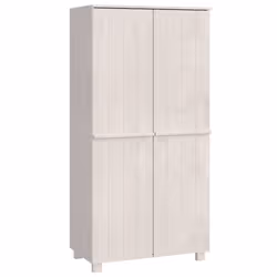 vidaXL Armadio HAMAR Bianco 89x50x180 cm in Legno Massello di Pino - Vista aggiuntiva 2
