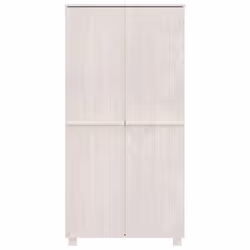 vidaXL Armadio HAMAR Bianco 89x50x180 cm in Legno Massello di Pino - Vista aggiuntiva 3