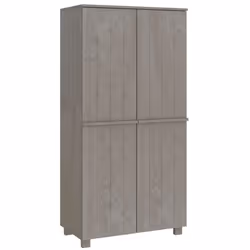 vidaXL Armadio HAMAR Grigio Chiaro 89x50x180 cm Legno Massello di Pino - Vista aggiuntiva 2
