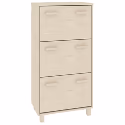 vidaXL Scarpiera HAMAR ambra 59,5x35x117 cm in Legno Massello di Pino - Vista aggiuntiva 2