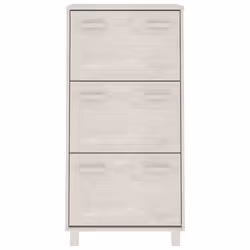 vidaXL Scarpiera HAMAR Bianca 59,5x35x117 cm in Legno Massello di Pino - Vista aggiuntiva 3
