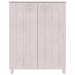 vidaXL Scarpiera HAMAR Bianca 85x40x108 cm in Legno Massello di Pino - Vista aggiuntiva 3
