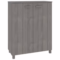 vidaXL Scarpiera HAMAR Grigio Chiaro 85x40x108 cm in Legno di Pino - Vista aggiuntiva 2