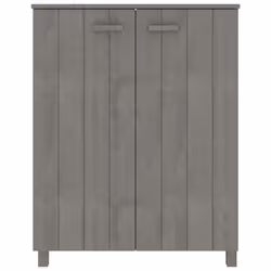 vidaXL Scarpiera HAMAR Grigio Chiaro 85x40x108 cm in Legno di Pino - Vista aggiuntiva 3