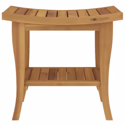 vidaXL Tavolino da Bagno 50x35x45 cm in Legno Massello di Teak - Vista aggiuntiva 3