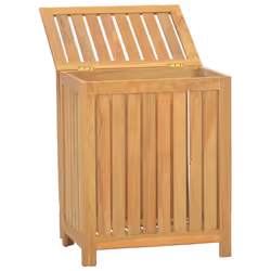 vidaXL Cesto del Bucato 50x35x60 cm in Legno Massello di Teak - Vista aggiuntiva 2
