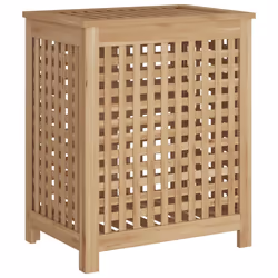 vidaXL Cesto del Bucato 50x35x60 cm in Legno Massello di Teak - Vista aggiuntiva 3