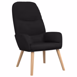 vidaXL Sedia Relax Nera in Tessuto - Vista aggiuntiva 2