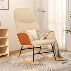 Sedia a Dondolo Crema in Tessutocod mxl 78593