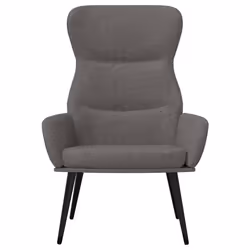 vidaXL Sedia Relax Grigio Chiaro in Tessuto - Vista aggiuntiva 3