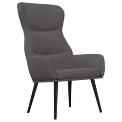 vidaXL Sedia Relax Grigio Scuro in Tessuto - Vista aggiuntiva 2