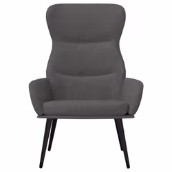 vidaXL Sedia Relax Grigio Scuro in Tessuto - Vista aggiuntiva 3