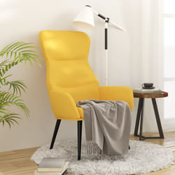 vidaXL Sedia Relax Giallo Senape in Tessuto