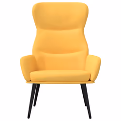 vidaXL Sedia Relax Giallo Senape in Tessuto - Vista aggiuntiva 3