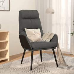 vidaXL Sedia Relax Grigio Scuro in Tessuto