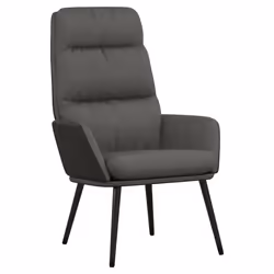 vidaXL Sedia Relax Grigio Scuro in Tessuto - Vista aggiuntiva 2