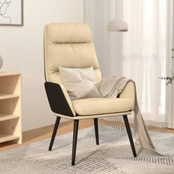 vidaXL Sedia Relax Crema in Tessuto