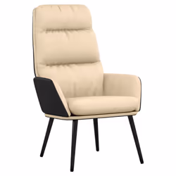 vidaXL Sedia Relax Crema in Tessuto - Vista aggiuntiva 2