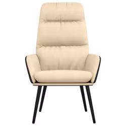 vidaXL Sedia Relax Crema in Tessuto - Vista aggiuntiva 3
