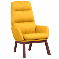 vidaXL Sedia Relax Giallo Senape in Tessuto - Vista aggiuntiva 2