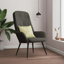 Sedia Relax Grigio Scuro in Velluto Vidaxl 78477