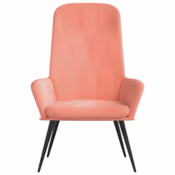 vidaXL Sedia Relax Rosa in Velluto - Vista aggiuntiva 3