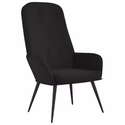 vidaXL Sedia Relax Nero in Velluto - Vista aggiuntiva 2