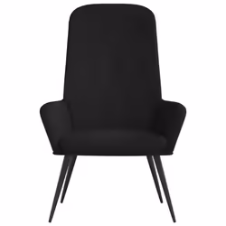 vidaXL Sedia Relax Nero in Velluto - Vista aggiuntiva 3