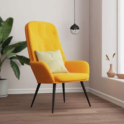 Vidaxl - Poltrona, Sedia Relax Giallo Senape in Velluto 5211