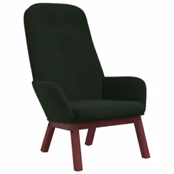 vidaXL Poltrona Relax Verde Scuro in Velluto - Vista aggiuntiva 2