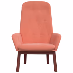 vidaXL Sedia Relax Rosa in Velluto - Vista aggiuntiva 3