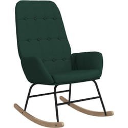 Vidaxl - Poltrona a Dondolo Verde Scuro in Tessuto 716212
