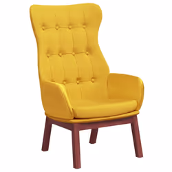 vidaXL Poltrona Relax Giallo Senape in Tessuto - Vista aggiuntiva 2