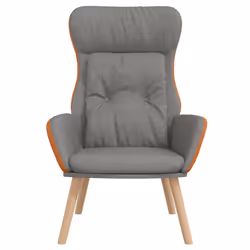 vidaXL Poltrona Rilassante Grigio Chiaro in Tessuto e PVC - Vista aggiuntiva 3