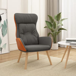 Vidaxl - Poltrona Rilassante Grigio Scuro in Tessuto e pvc 82177