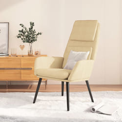 vidaXL Sedia Relax Crema in Tessuto
