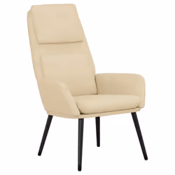 vidaXL Sedia Relax Crema in Tessuto - Vista aggiuntiva 2