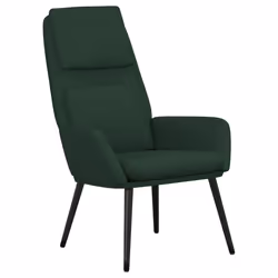 vidaXL Sedia Relax Verde Scuro in Tessuto - Vista aggiuntiva 2