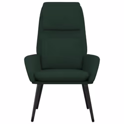 vidaXL Sedia Relax Verde Scuro in Tessuto - Vista aggiuntiva 3