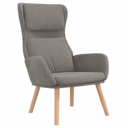 vidaXL Poltrona Relax Grigio Chiaro in Velluto - Vista aggiuntiva 2