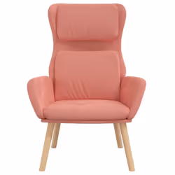 vidaXL Sedia Relax Rosa in Velluto - Vista aggiuntiva 3