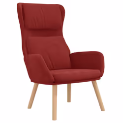 vidaXL Poltrona Relax Rosso Vino in Velluto - Vista aggiuntiva 2
